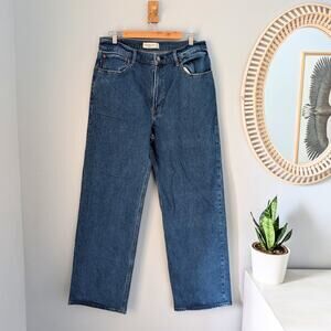 ABERCROMBIE & FITCH The 90s Relaxed Jean High Rise Blue Jeans 31 R NWOT
